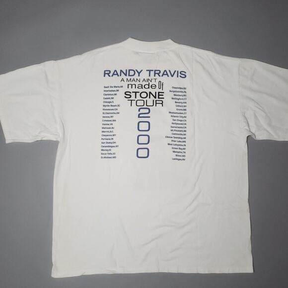 Vintage Randy Travis "Made of Stone" tour tee Mens  2XL - Picture 3 of 8